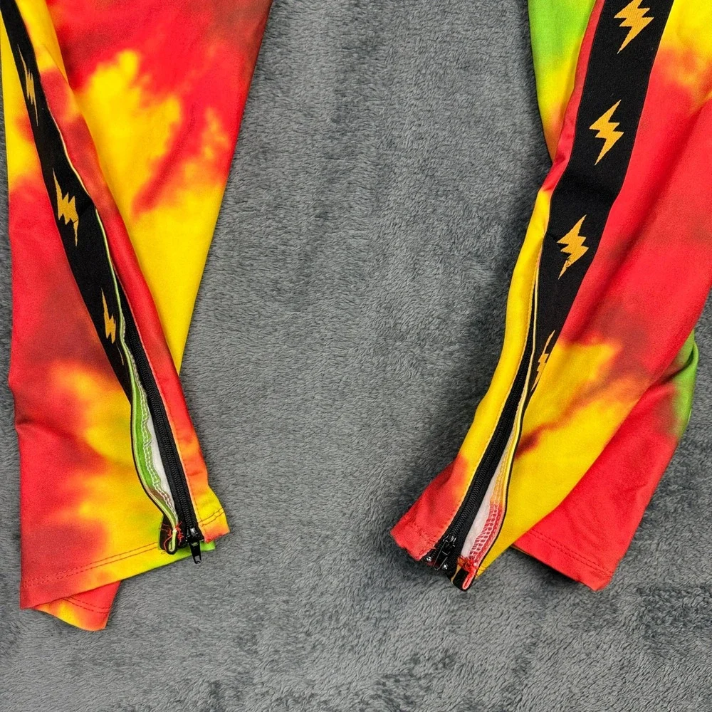 GUESS x J Balvin‎ Tie Dye Jogger Pants Size M Lightning Bolt Track Streetwear - Picture 13 of 14